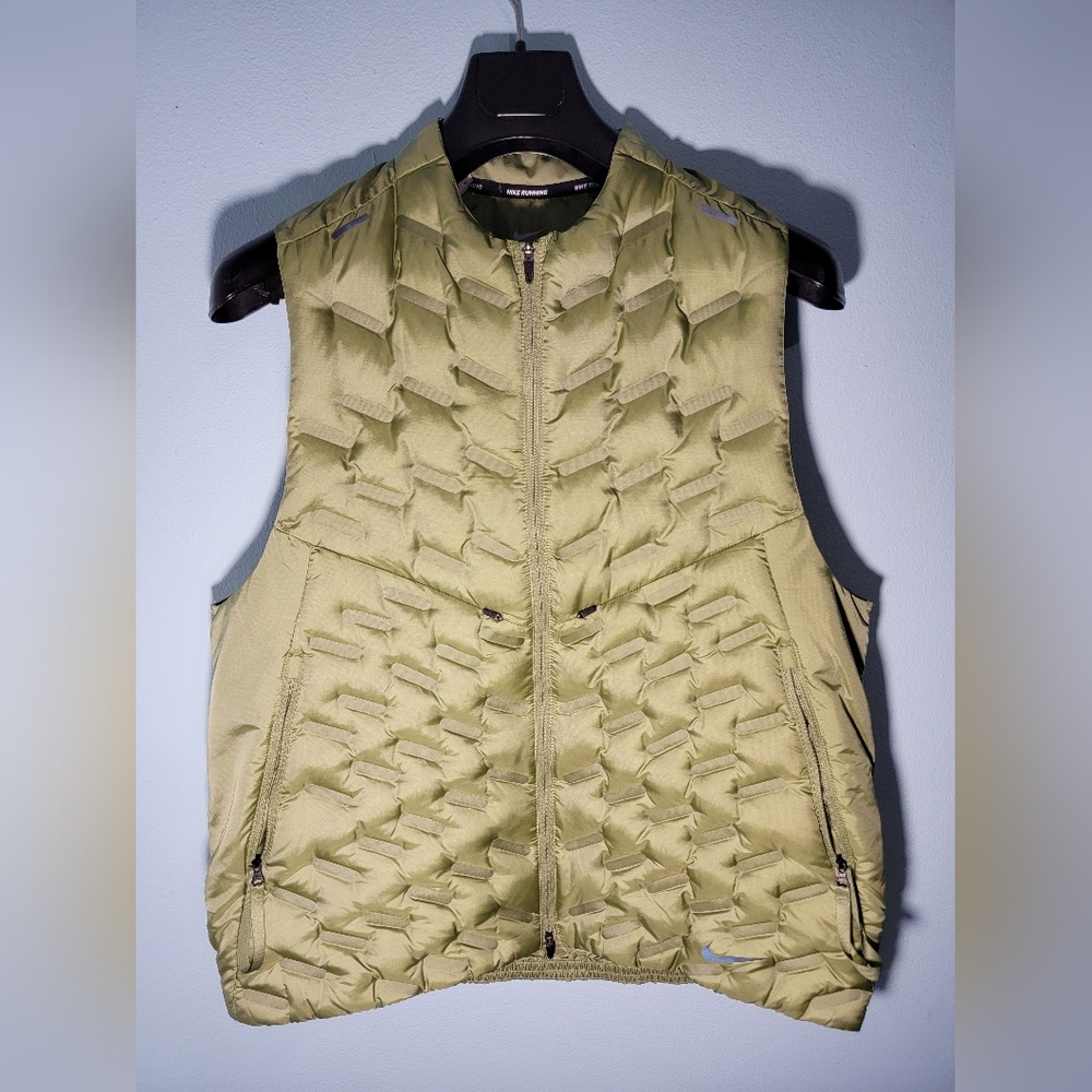Nike Therma-FIT Green ADV Repel Down-Fill Running Gilet Vest Green DD5695 Sz L
